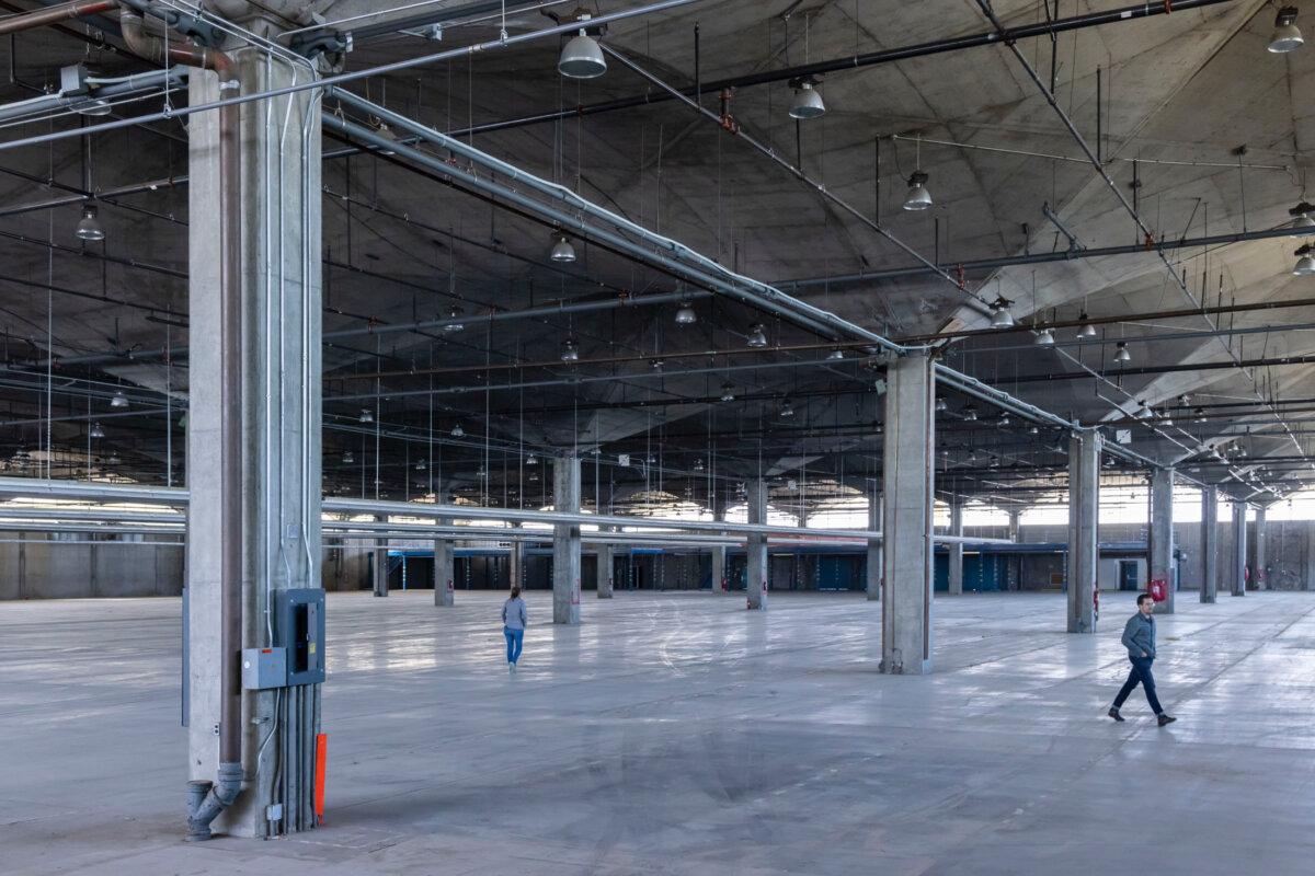 Inside the former Birkenstock warehouse. (Iwan Baan)
