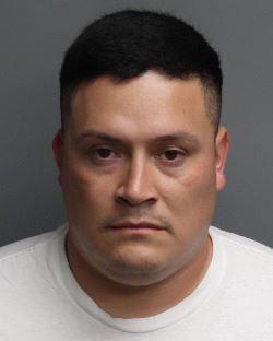 Officer Juan Pesina, 32, of Menifee, was arrested in Murrieta, Calif., on Aug. 12, 2025. (Riverside County Sheriff's Department)