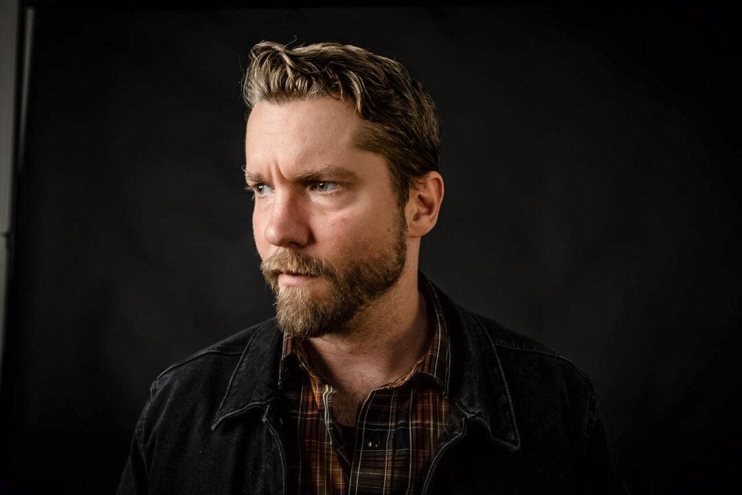 Joe Allen, author of “Dark Aeon: Transhumanism and the War Against Humanity,” discusses the potential pitfalls of AI in the classroom. (Courtesy of Dan Fluette)