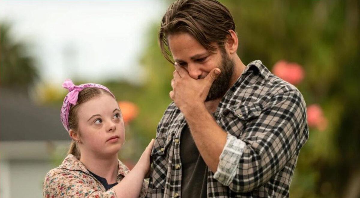 Poppy (Libby Hunsdale) comforts her troubled brother Dave (Ari Boyland), in “Poppy.” (GJW+)