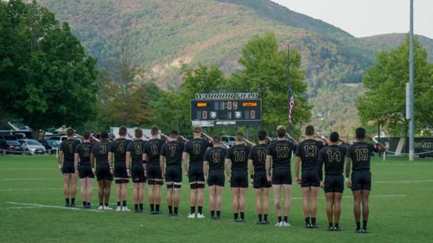 The 2023 U.S. Military Academy Army Rugby team on the field. (Brothers on Three)