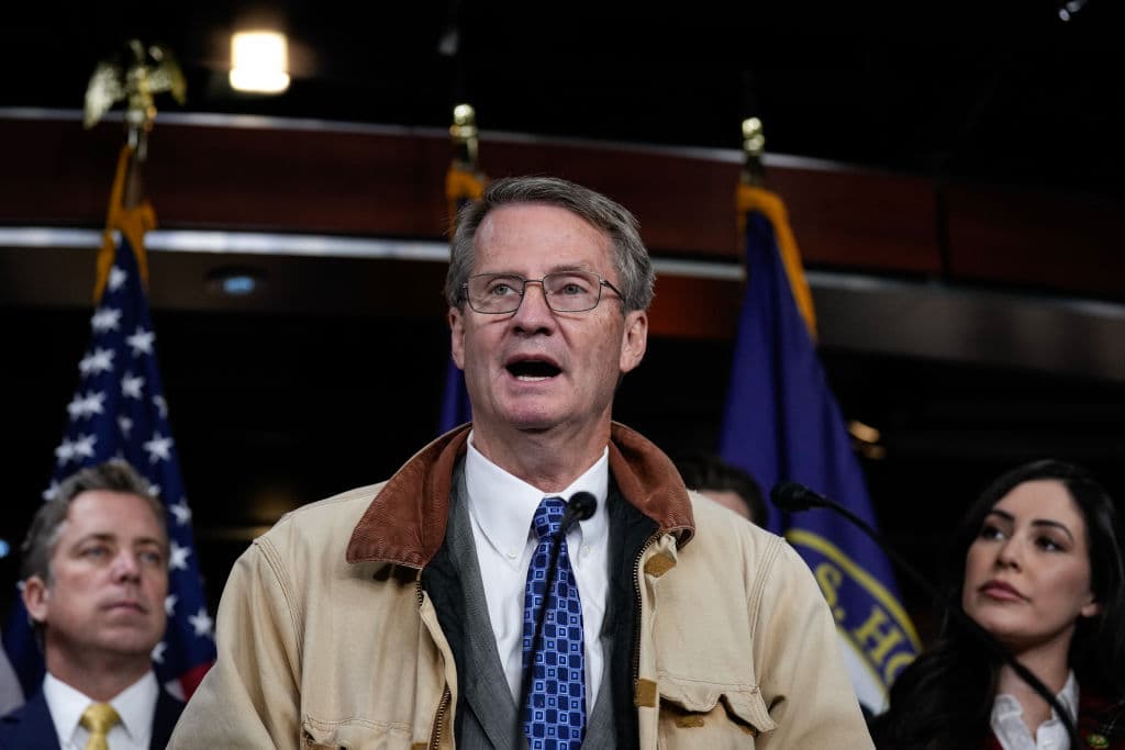 Rep. Tim Burchett (R-Tenn.) speaks during a news conference about unidentified aerial phenomena (UAP) transparency in Washington on Nov. 30, 2023. (Drew Angerer /Getty Images)