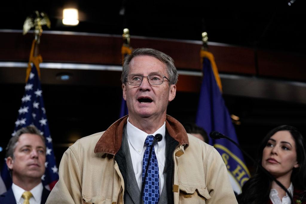 Rep. Burchett (R-TN) speaks during a news conference about unidentified aerial phenomena (UAP) transparency on Nov. 30, 2023 in Washington. (Drew Angerer/Getty Images)