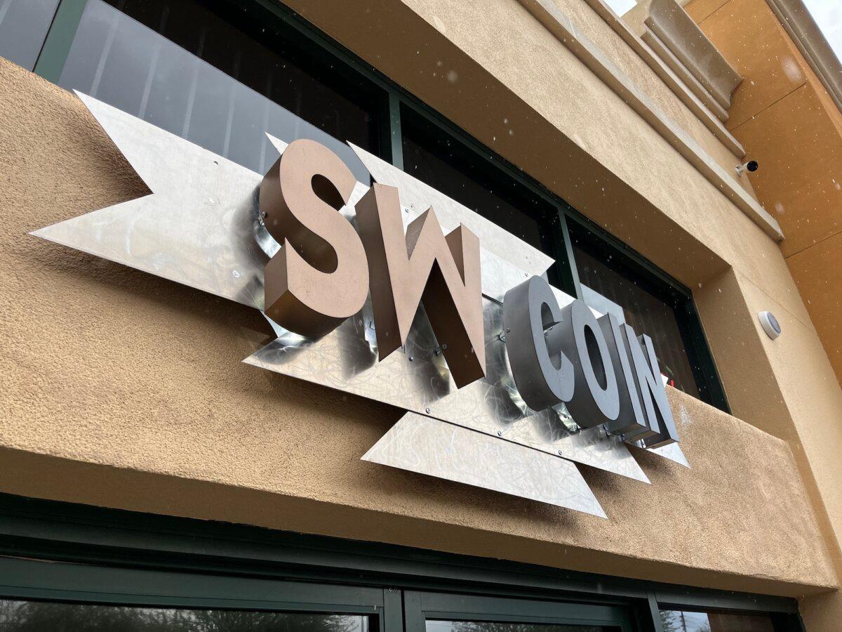Southwest Coin & Bullion, a gold and silver buyer in Phoenix, on Nov. 18, 2025. (Allan Stein/The Epoch Times)