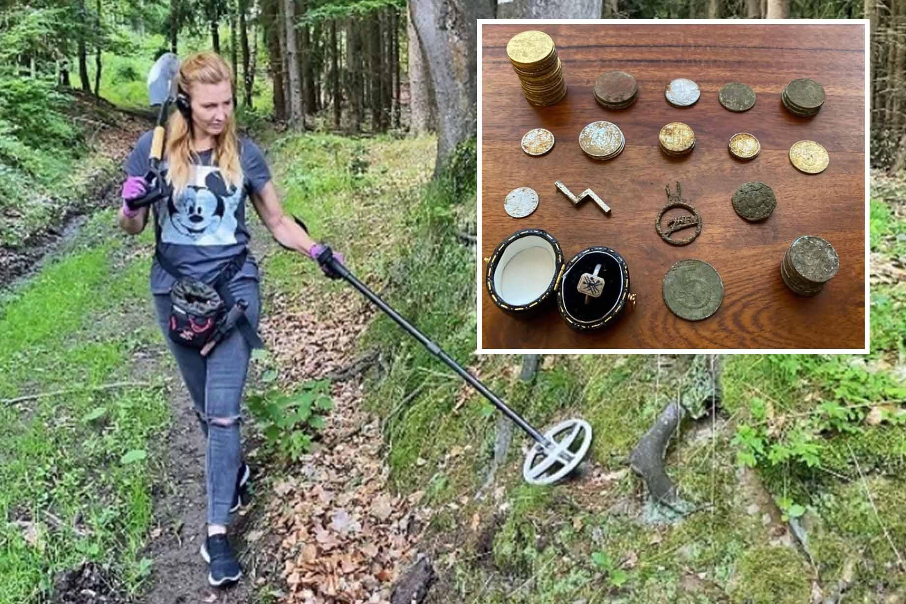 Gabriela Bernatova has found assorted coils and pins hailing from military and civilians who partook or were affected by World War II. (Courtesy of Gabriela Bernatova)