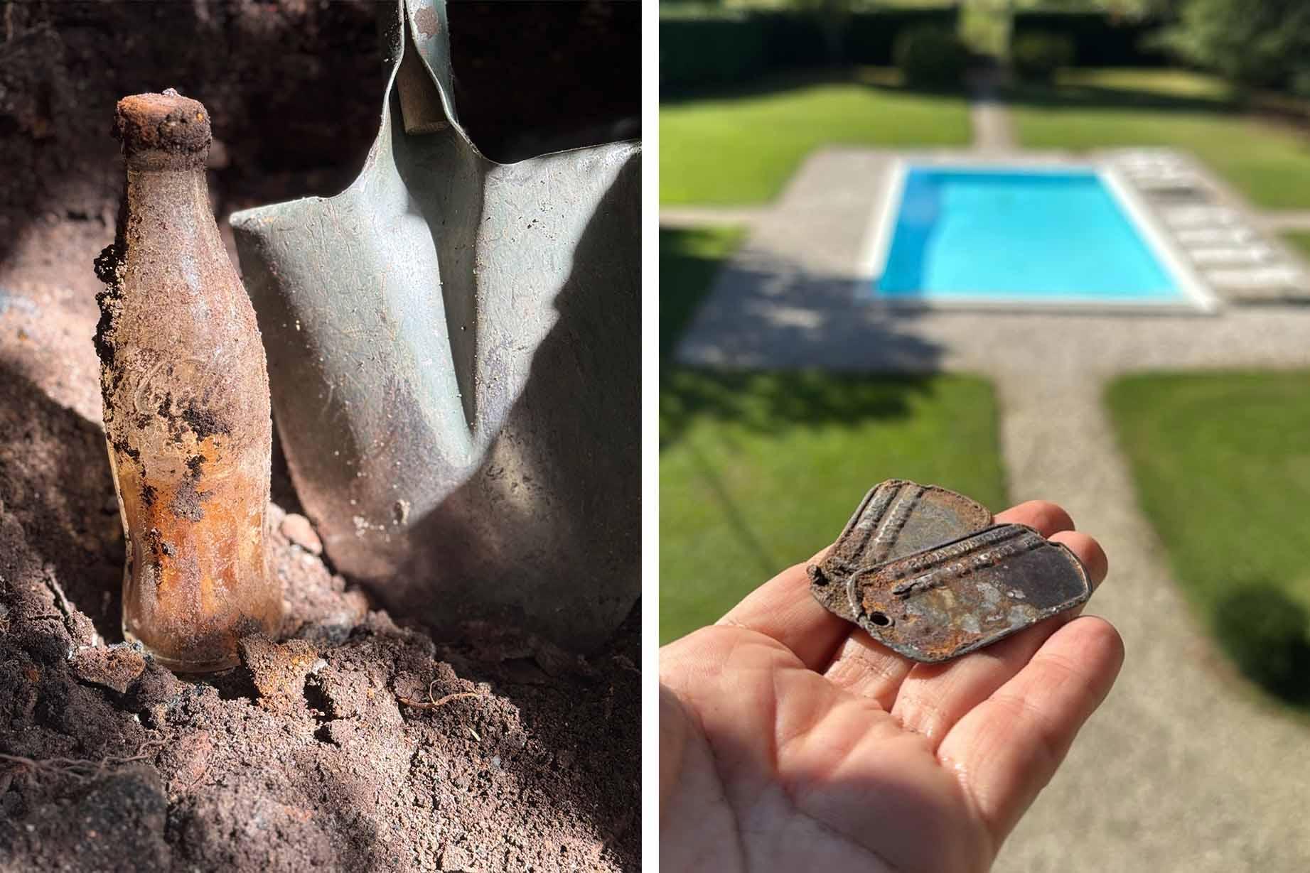 War-era relics found at the Villa Gallici Deciani in northern Italy. (Courtesy of Gabriela Bernatova)