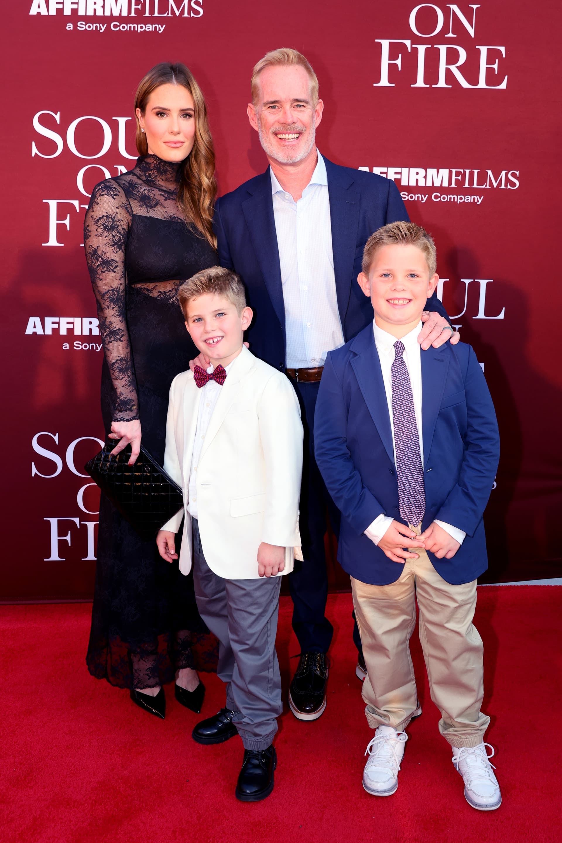 Natalie Buck and her father Joe Buck attend Sony Picture's AFFIRM Films SOUL ON FIRE Premiere in St Louis, Missouri on Oct. 2, 2025. (Dilip Vishwanat/Getty Images for SOUL ON FIRE Premiere)