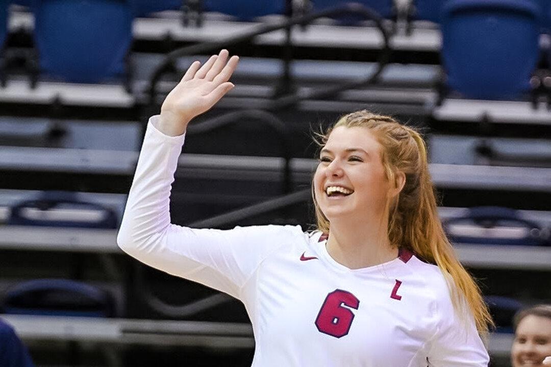 Macy Petty at Lee University in Cleveland, Tenn., on Oct. 2021. Petty trained in volleyball for seven years and had competed in hundreds of matches across the country by 2018. (Courtesy of Macy Petty)