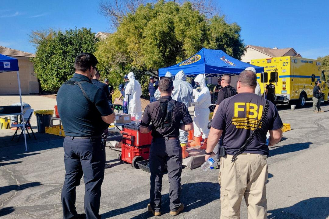 The FBI and Las Vegas police uncover an alleged illegal biological laboratory at a house in Las Vegas on Jan. 31, 2026. (FBI)