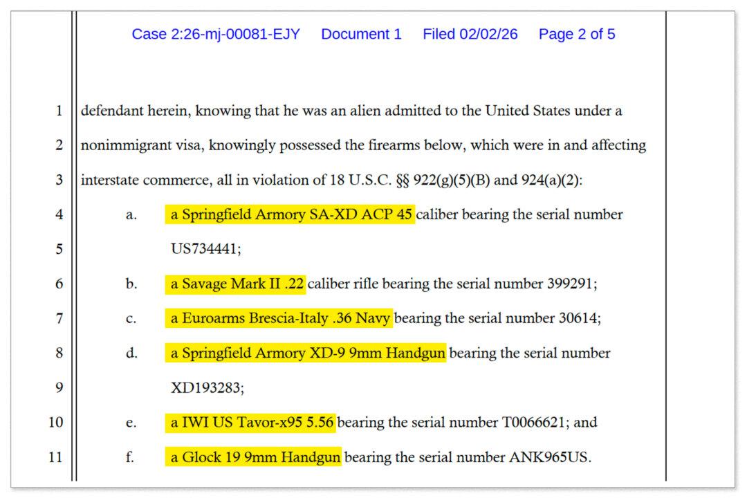 (Screenshot via The Epoch Times, U.S. District Court District of Nevada)