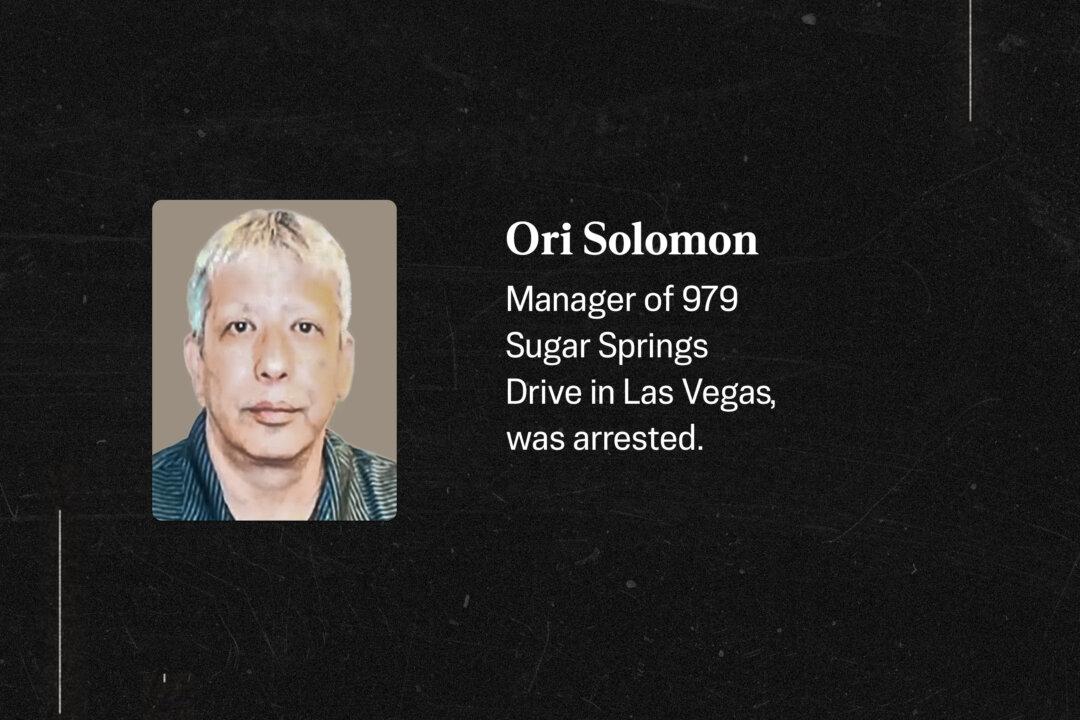 Ori Solomon, a foregn national, is also a suspect in the Las Vegas state criminal investigation. (Screenshot via The Epoch Times, Las Vegas Metropolitan Police)