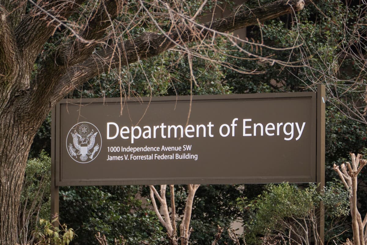 The Department of Energy in Washington on Feb. 17, 2026. (Madalina Kilroy/The Epoch Times)