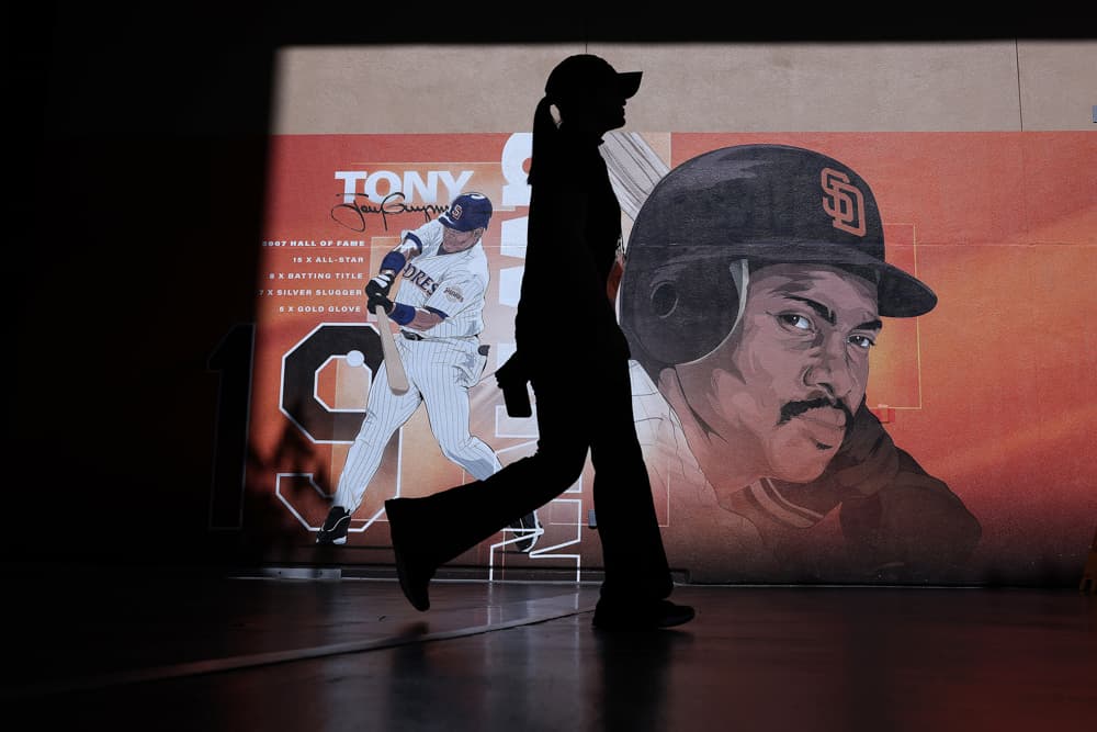 Fans walk inside Petco Park prior to a game between the San Diego Padres and the Detroit Tigers on Opening Day at Petco Park in San Diego on March 26, 2026. (Sean M. Haffey/Getty Images)