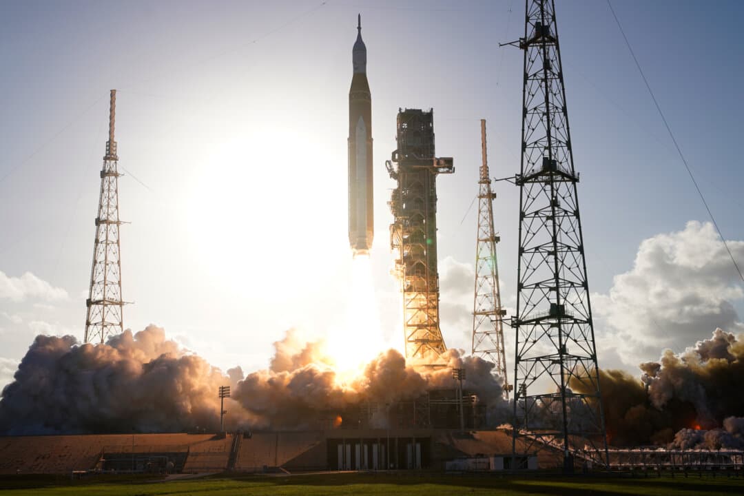 The NASA Artemis II Space Launch System rocket with the Orion spacecraft launches at Kennedy Space Center, in Cape Canaveral, Fla., April 1, 2026. (Chris O'Meara/AP Photo)