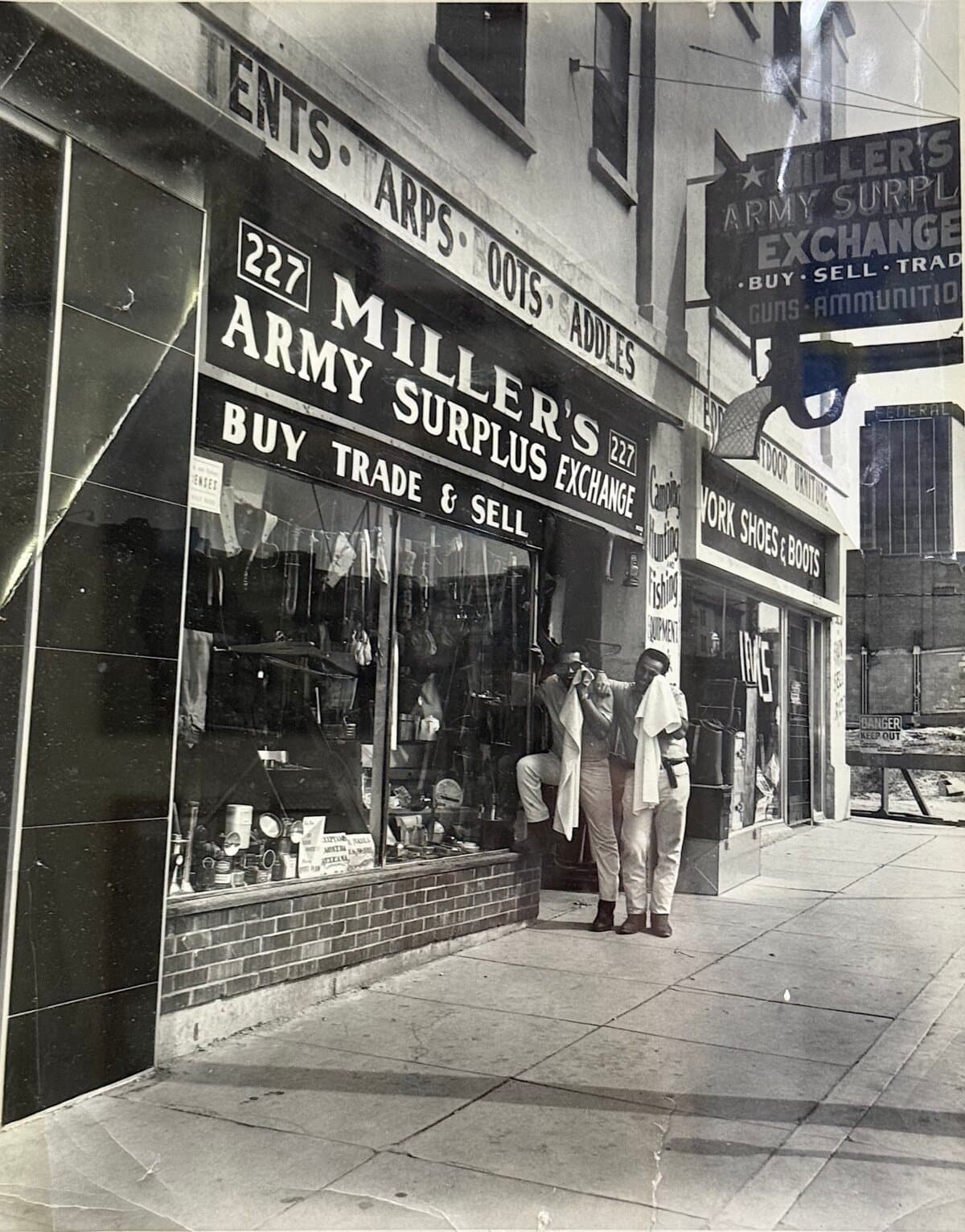 An early photograph of Miller's Surplus in Tucson, Ariz. (Courtesy of Jailyn Sloane)