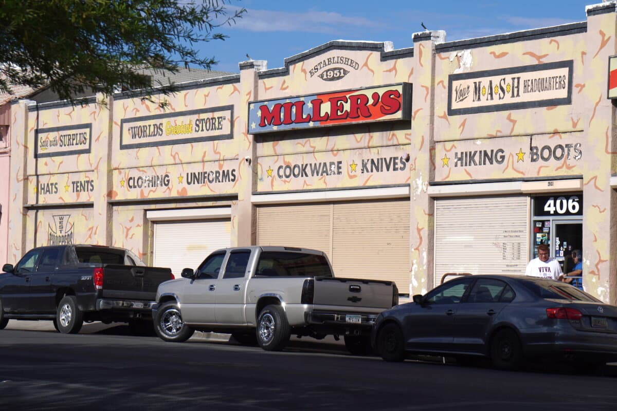 Miller's Surplus has been a mainstay in downtown Tucson, Ariz., since 1951. (Allan Stein/The Epoch Times)