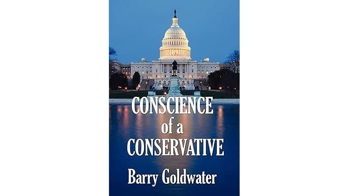 The cover of Barry Goldwater’s influential book, “The Conscience of a Conservative,” was originally published in 1960 and became a surprise bestseller that helped thrust the Arizona senator into the national spotlight.