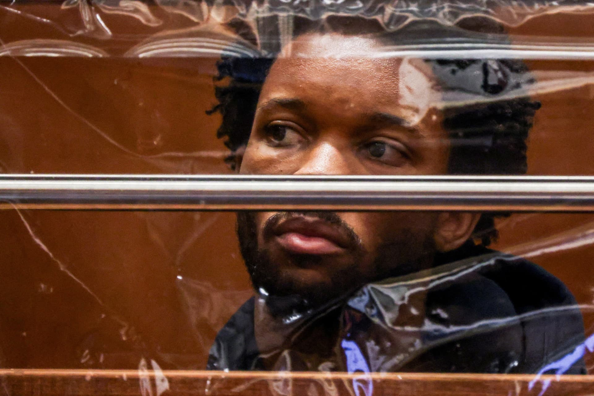 Singer David Anthony Burke, known as D4vd, looks on during his arraignment for the murder of Celeste Rivas Hernandez at the Clara Shortridge Foltz Criminal Justice Center in Los Angeles on April 20, 2026. (Ted Soqui/Pool via Reuters)