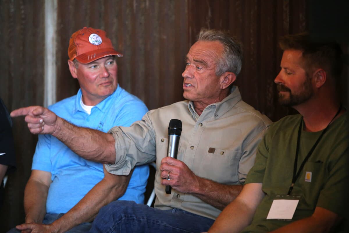 Health Secretary Robert F. Kennedy Jr. speaks at Sovereignty Ranch in Bandera, Texas, on May 2, 2026. (Bobby Sanchez/The Epoch Times)