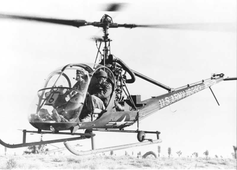 Hiller OH-23 Raven, three-seat, light observation helicopter, similar to the one Thompson commanded during the massacre. (Public Domain)