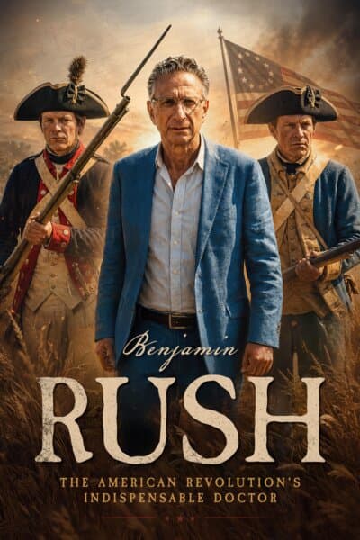 A poster for the documentary “Rush: The American Revolution’s Indispensable Doctor,” hosted by historian Joseph Loconte. (Prime)