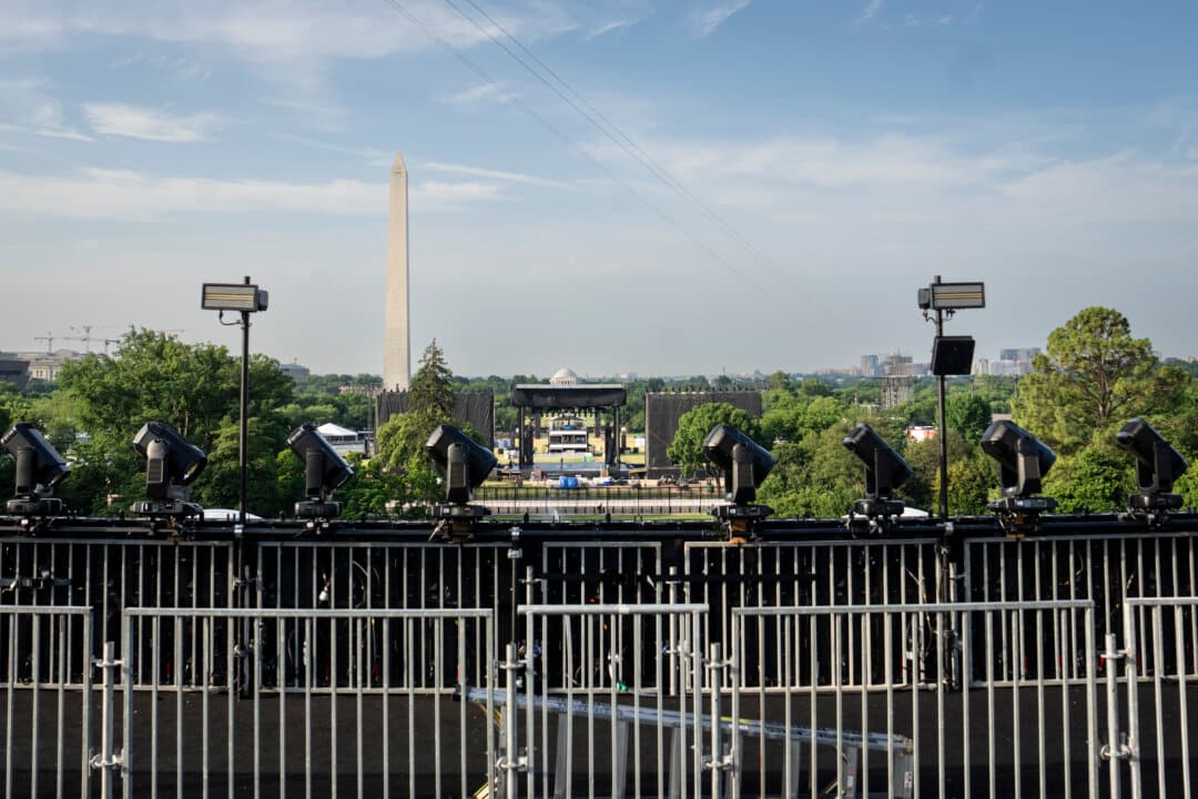 The Ellipse ahead of the UFC Freedom 250 on June 14. UFC Freedom 250 Fan Fest will feature appearances from UFC athletes and celebrities, live music, and meet-and-greet opportunities. (Madalina Kilroy/The Epoch Times)