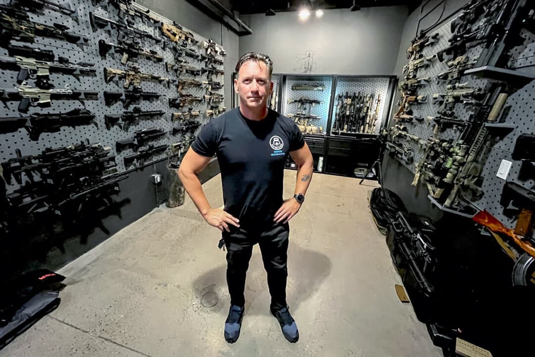 Travis Haley, former reconnaissance Marine and founder of tactical gear company Haley Strategic Partners, in Scottsdale, Ariz., on May 21, 2026. During his military career, Haley completed 14 combat tours and deployed to Somalia, Kosovo, the Balkans, Afghanistan, and other locations. (Allan Stein/The Epoch Times)
