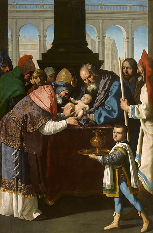 “The Circumcision,” 1638–1639, by Francisco de Zurbarán. Oil on canvas; 8 foot 8 inches by 5 foot 9 1/4 inches. Musée de Grenoble, France. (Copyright Ville de Grenoble/Musée de Grenoble–J.L. Lacroix)