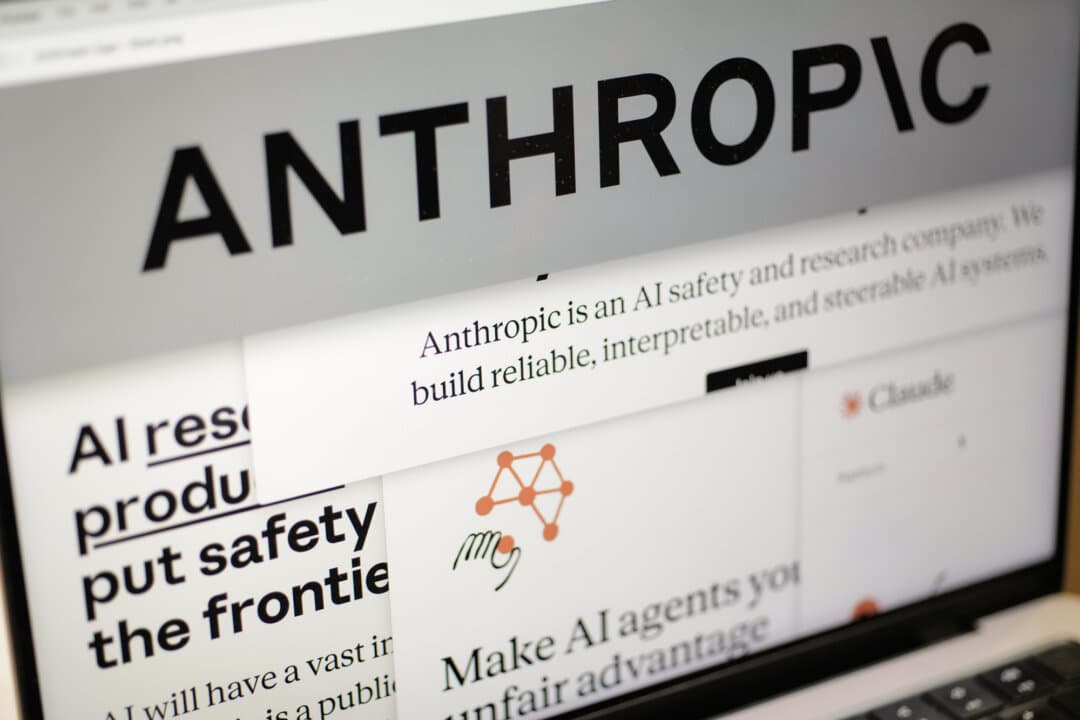 Pages from the Anthropic website and the company's logo are displayed on a computer screen in New York City on Feb. 26, 2026. Anthropic's highly advanced Mythos 5 and Fable 5 models have caused concern on Capitol Hill, leading to restrictions on the models. (Patrick Sison/AP/File)