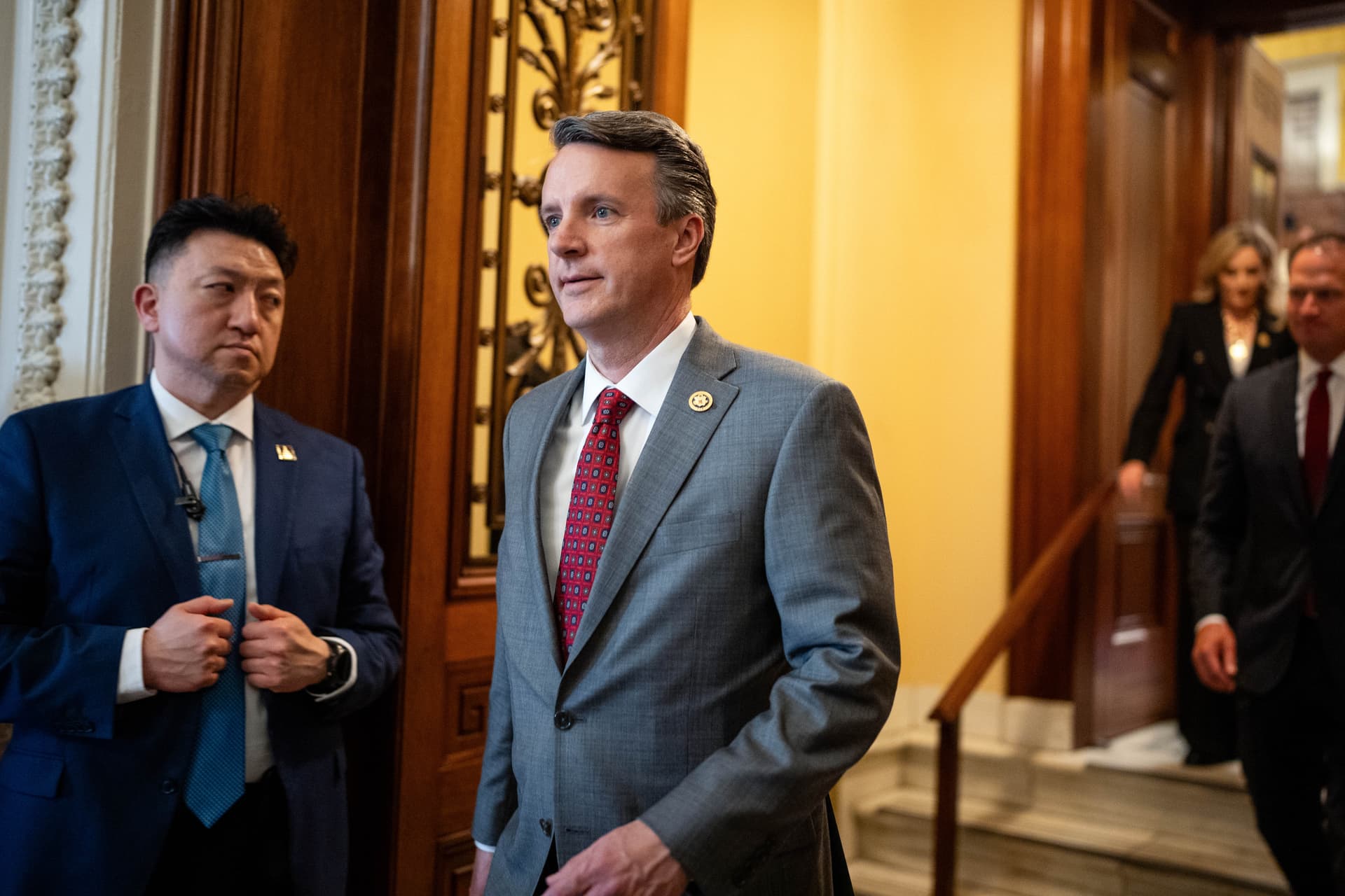 Rep. Ben Cline (R-Va.) on Capitol Hill in Washington on April 16, 2024. (Andrew Harnik/Getty Images)