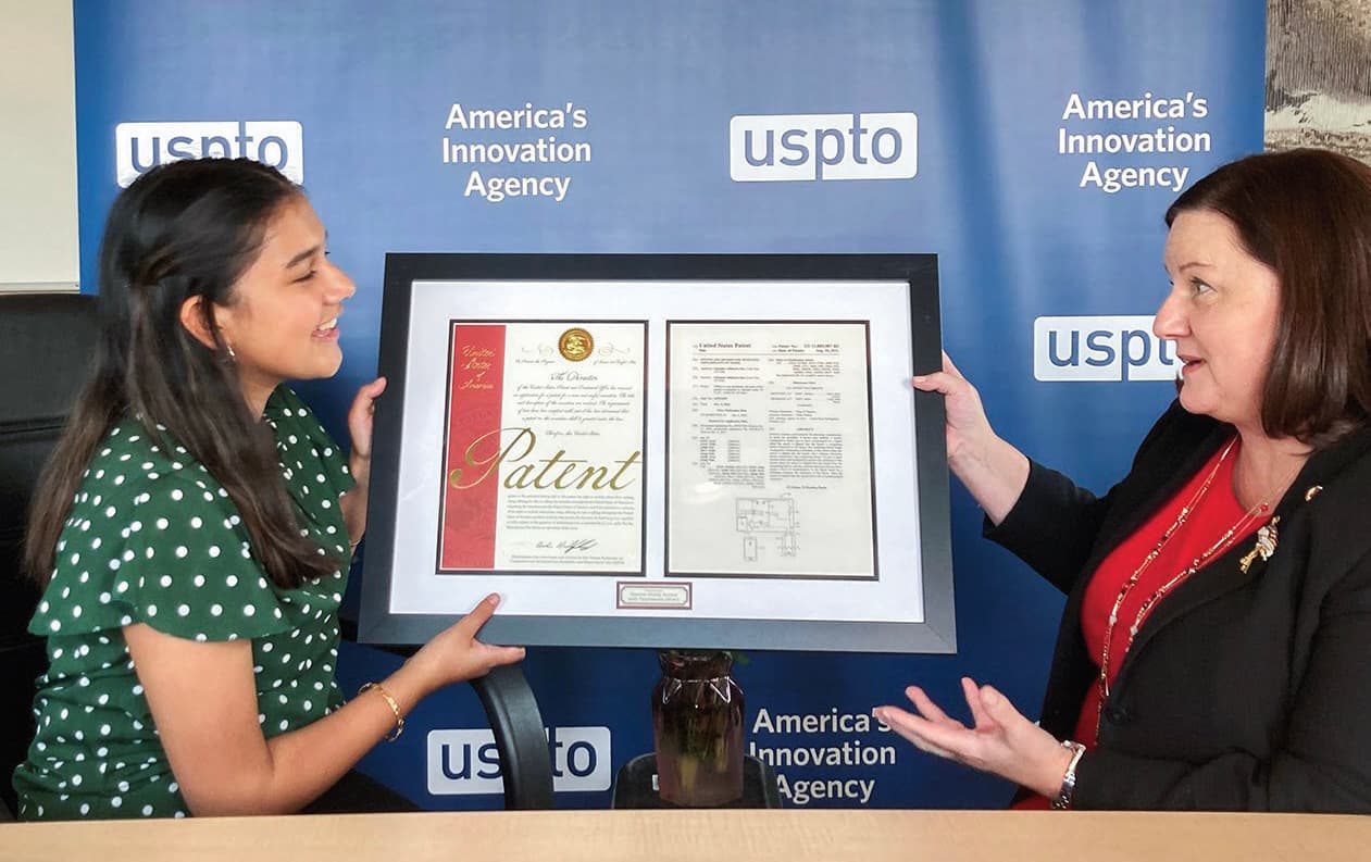 In 2021, Rao received a patent for Tethys, an invention she developed at just 11 years old. (Courtesy of the Rao Family)
