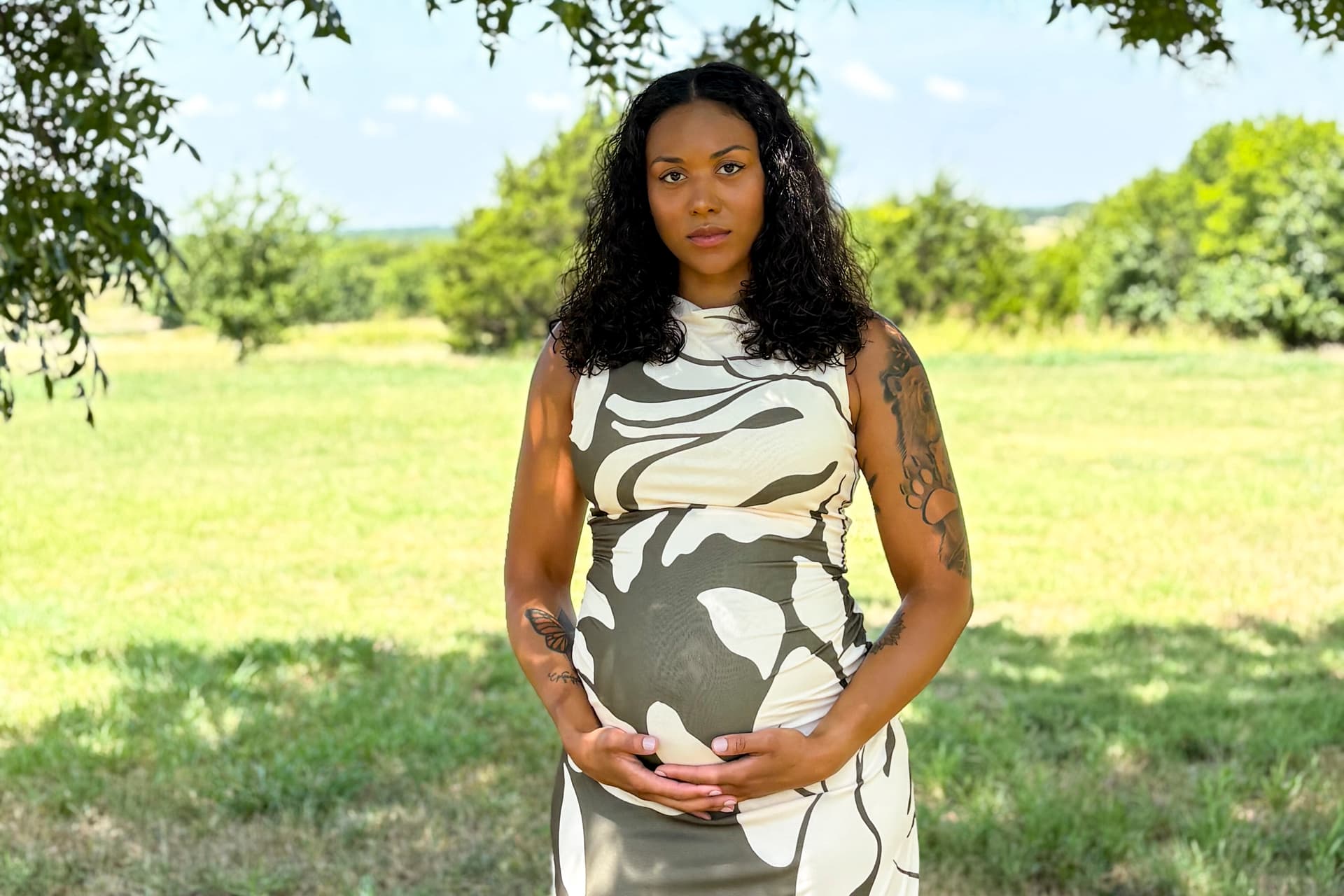 McKenna West, a surrogate from Alaska, gave birth in Dallas on Aug. 12, 2026. (Courtesy of McKenna West)