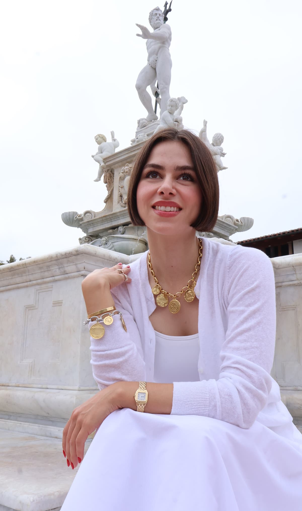 Davis wears Jay Day Jewelry. (Courtesy of Julia James Davis)