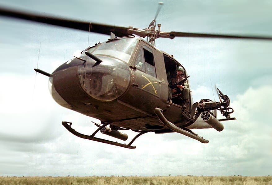 A Bell UH-1B Huey helicopter in Vietnam in 1965. (Public Domain)
