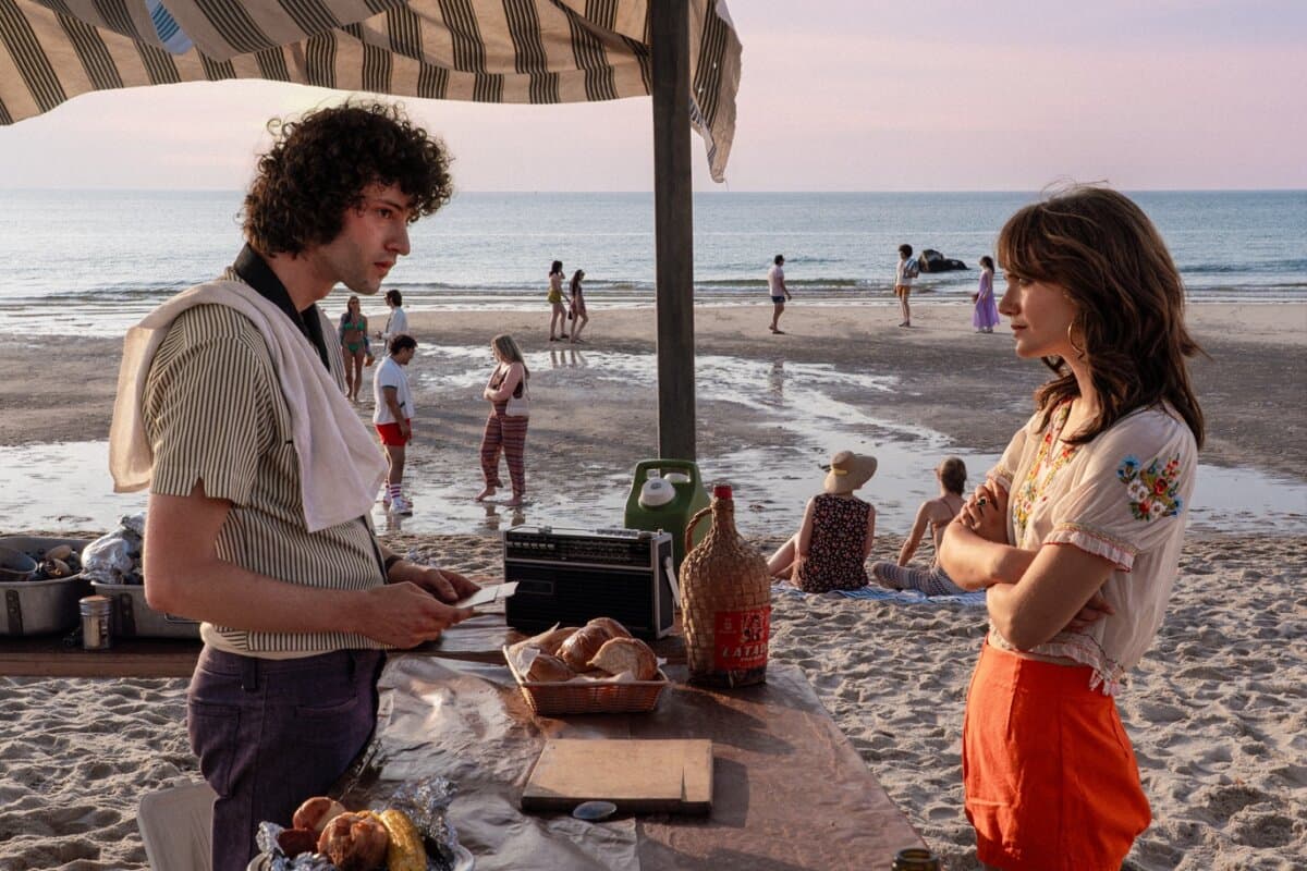 Tony (Dominic Sessa) and Nancy (Emilia Jones), in "Tony." (A24)