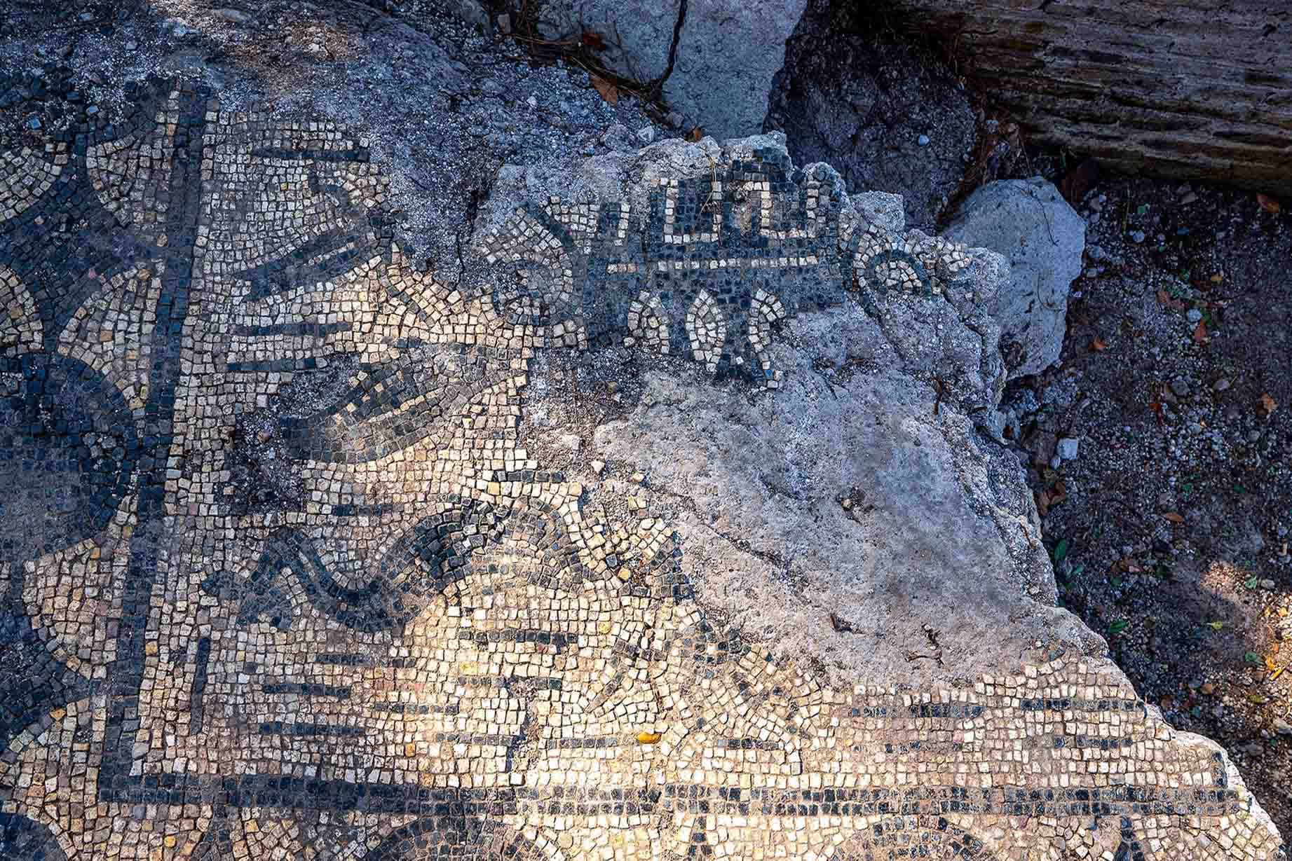 Ancient mosaics were unearthed from what archaeologists believe to be an ancient fire station buried at the Villa Celimontana in Rome. (Ufficio Stampa della Soprintendenza Speciale di Roma)