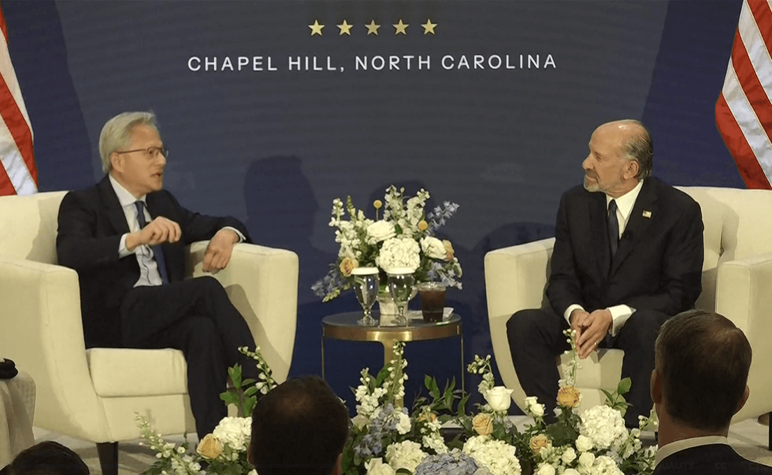 Elon Musk, OpenAI CEO Sam Altman, and Nvidia CEO Jensen Huang are among the attendees at the G20 Innovation Ministerial hosted by Commerce Secretary Howard Lutnick in Chapel Hill, N.C., on Sept. 2, 2026. (Screenshot via Reuters)