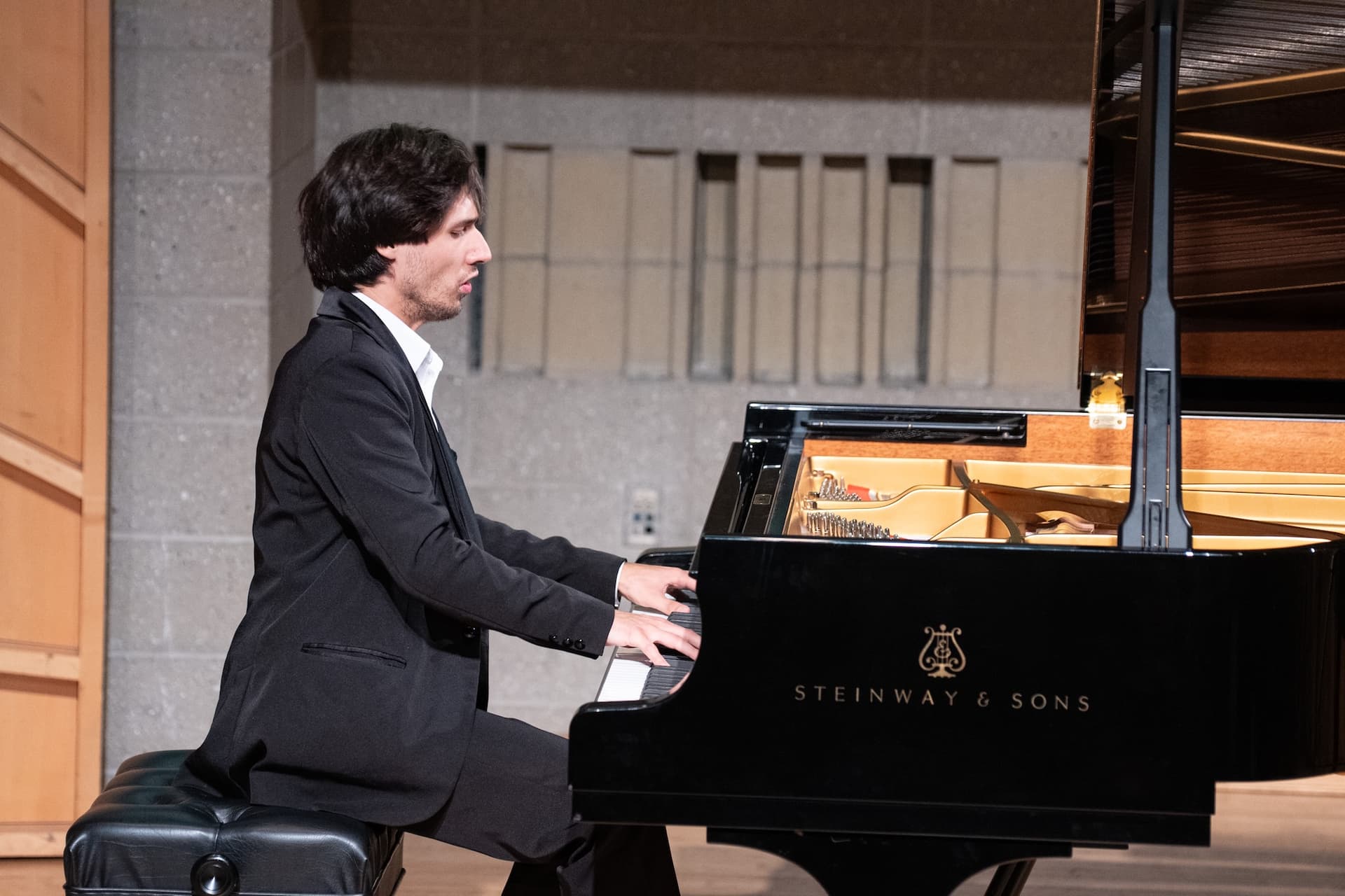 Russian pianist Vitalii Khairutdinov at NTD's Eighth International Piano Competition in New York City on Sept. 5, 2026. (Larry Dai/The Epoch Times)