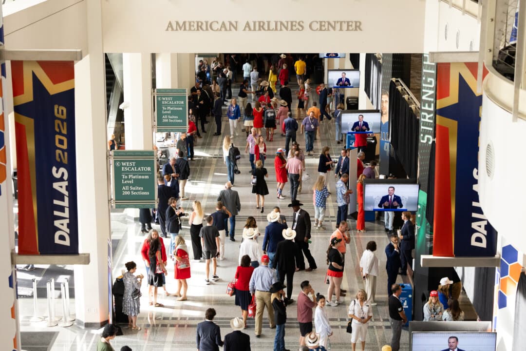 People attend the second day of the 2026 Republican National Committee Midterm Convention in Dallas on Sept. 10, 2026. (John Fredricks/The Epoch Times)