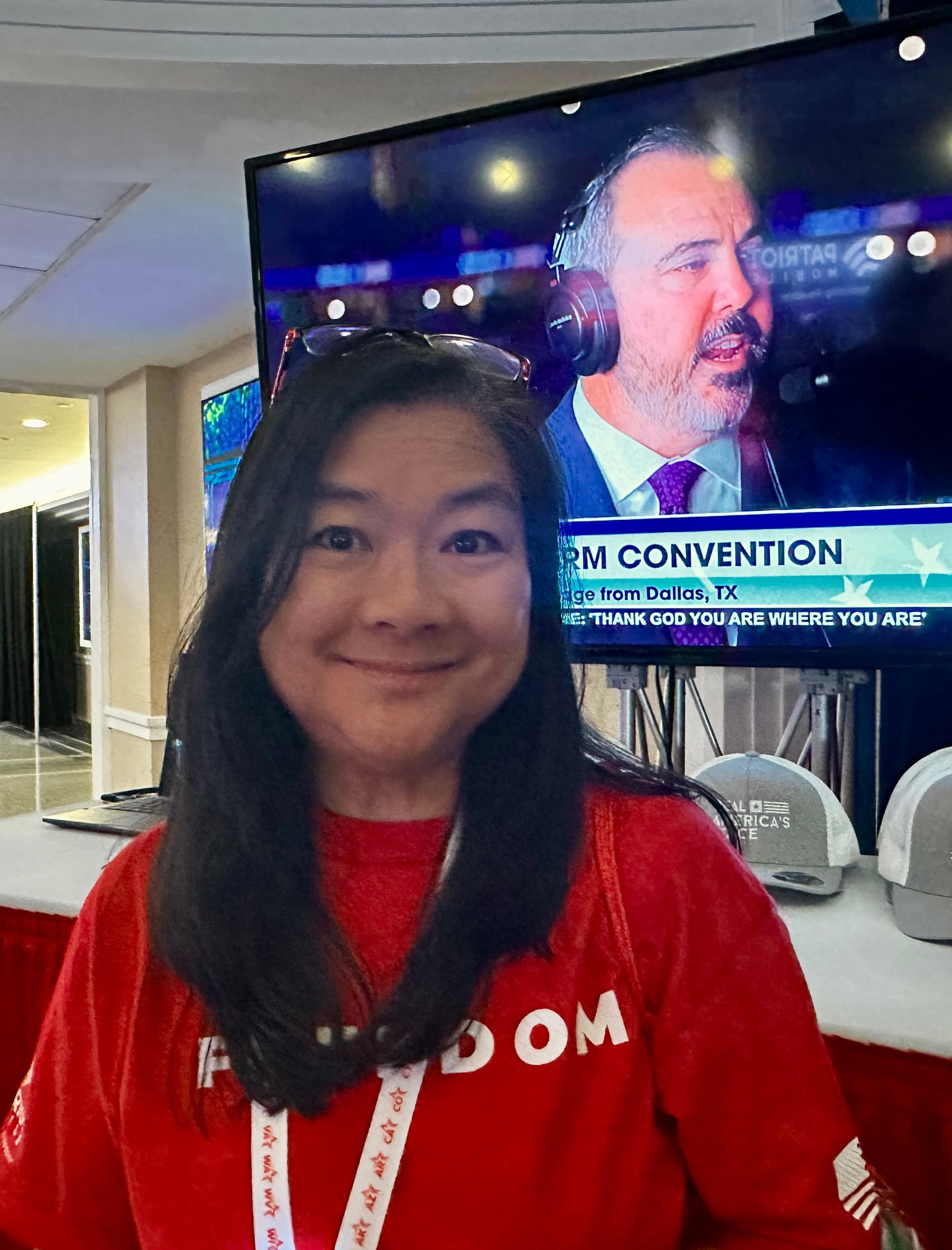 Melissa Lim of McKinney attended the Republican midterm convention in Dallas on Sept. 10, 2026. (Darlene McCormick Sanchez/The Epoch Times)