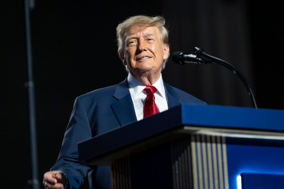 President Donald Trump closed out the 2026 Republican National Committee Midterm Convention in Dallas on Sept. 10, 2026. (Madalina Kilroy/The Epoch Times)