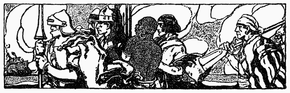 An illustration for H.G. Wells's "The Time Machine," published in Famous Fantastic Mysteries in August 1950. (Public Domain)