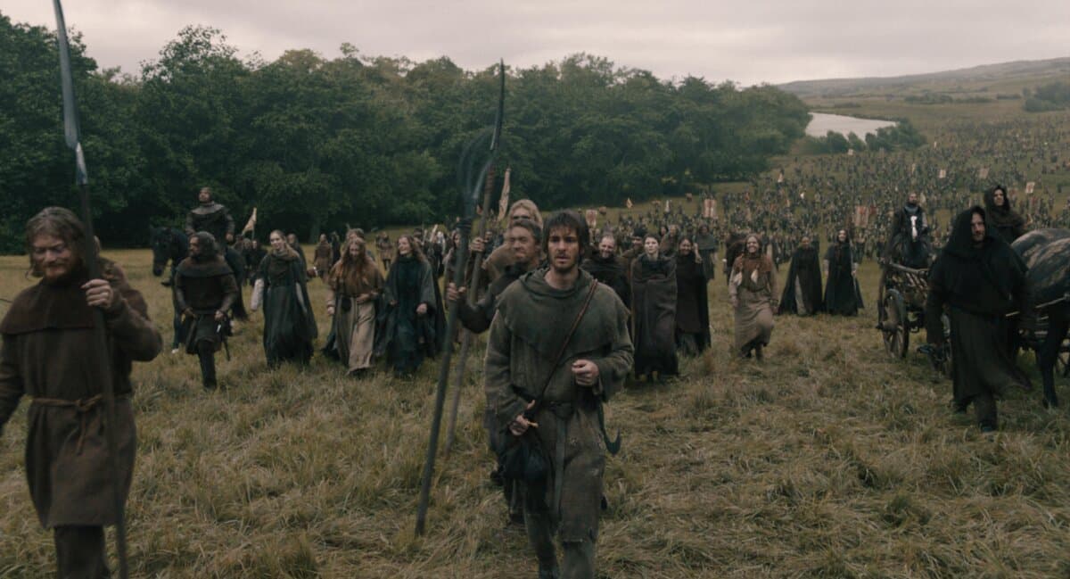 Commoners rise up, in “The Uprising.” (Focus Features)