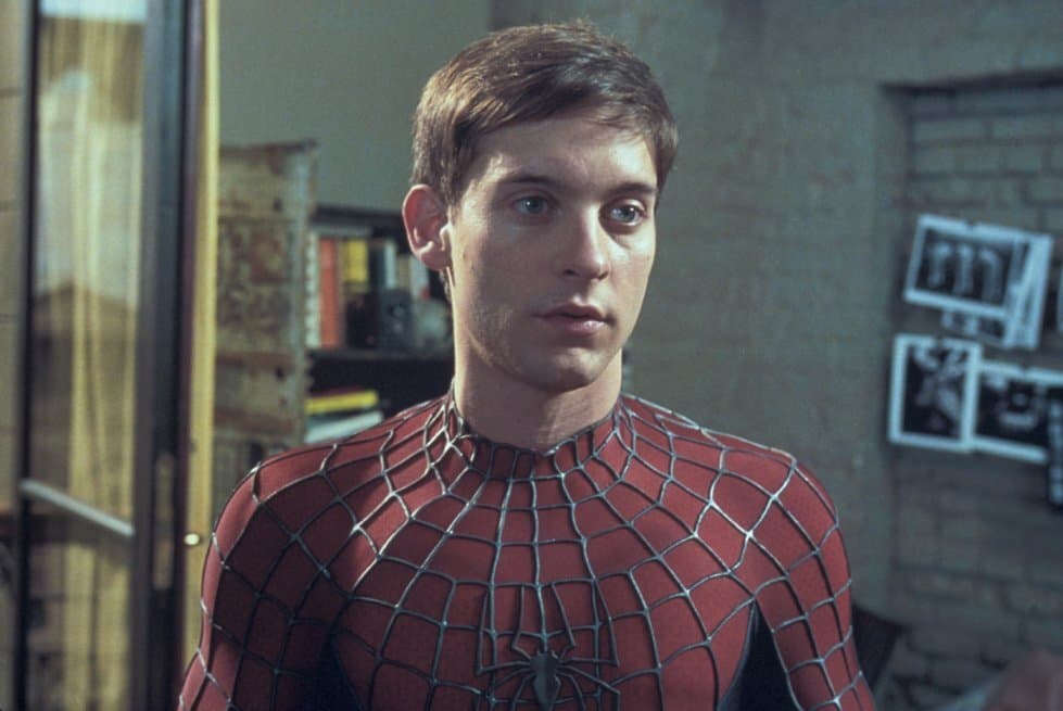 Spider-Man/Peter Parker (Tobey Maguire), in “Spider-Man." (Columbia Pictures/MovieStillsDB)