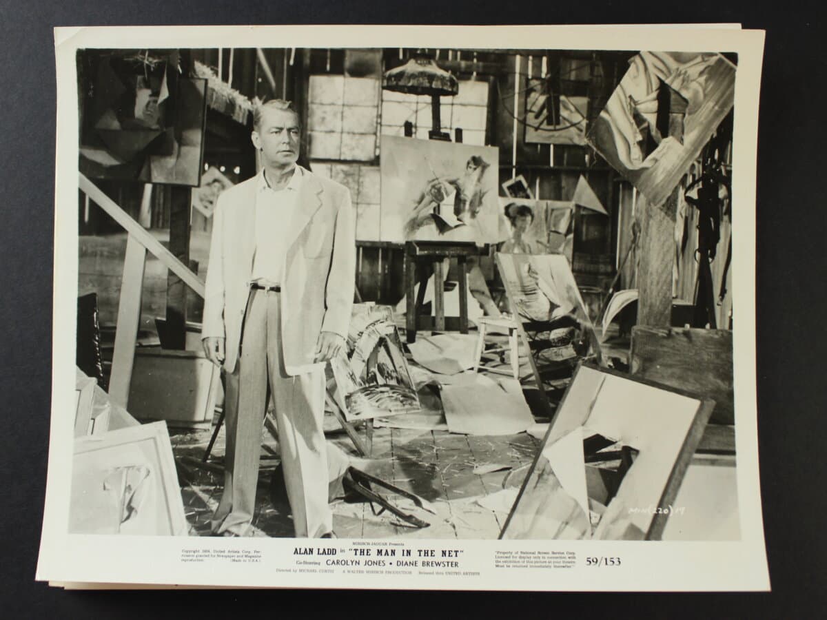 John Hamilton (Alan Ladd), in “The Man in the Net.” (United Artists)