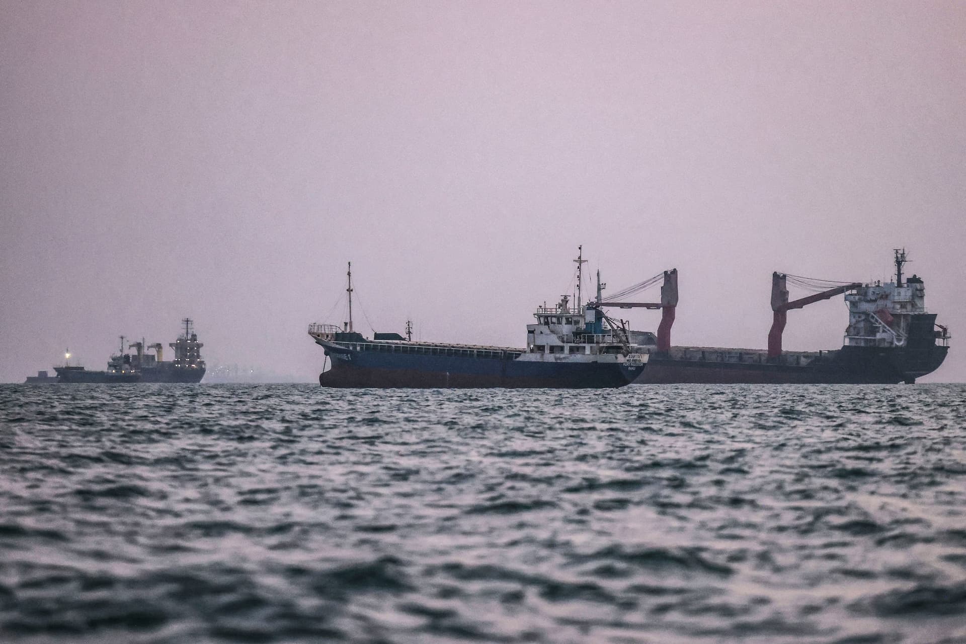 Vessels transit the Strait of Hormuz off the coast of the port city of Bandar Abbas in southern Iran, on Sept. 5, 2026. (Atta Kenare/AFP via Getty Images)