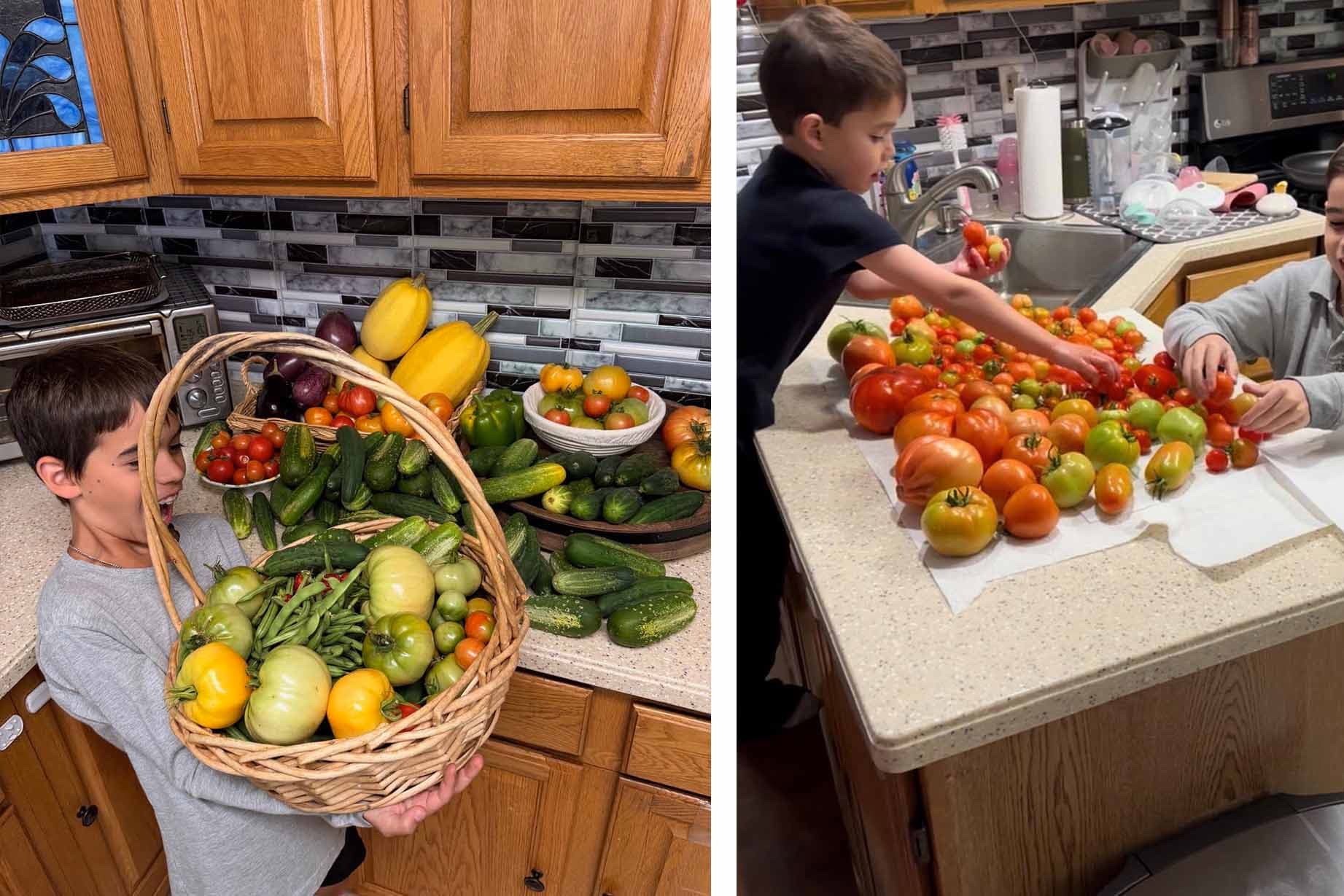 The Lindell homestead has become so productive that they sell extra vegetables and are teaching neighbors how simple and easy it can be to grow their own. (Courtesy of Alyssa Lindell)