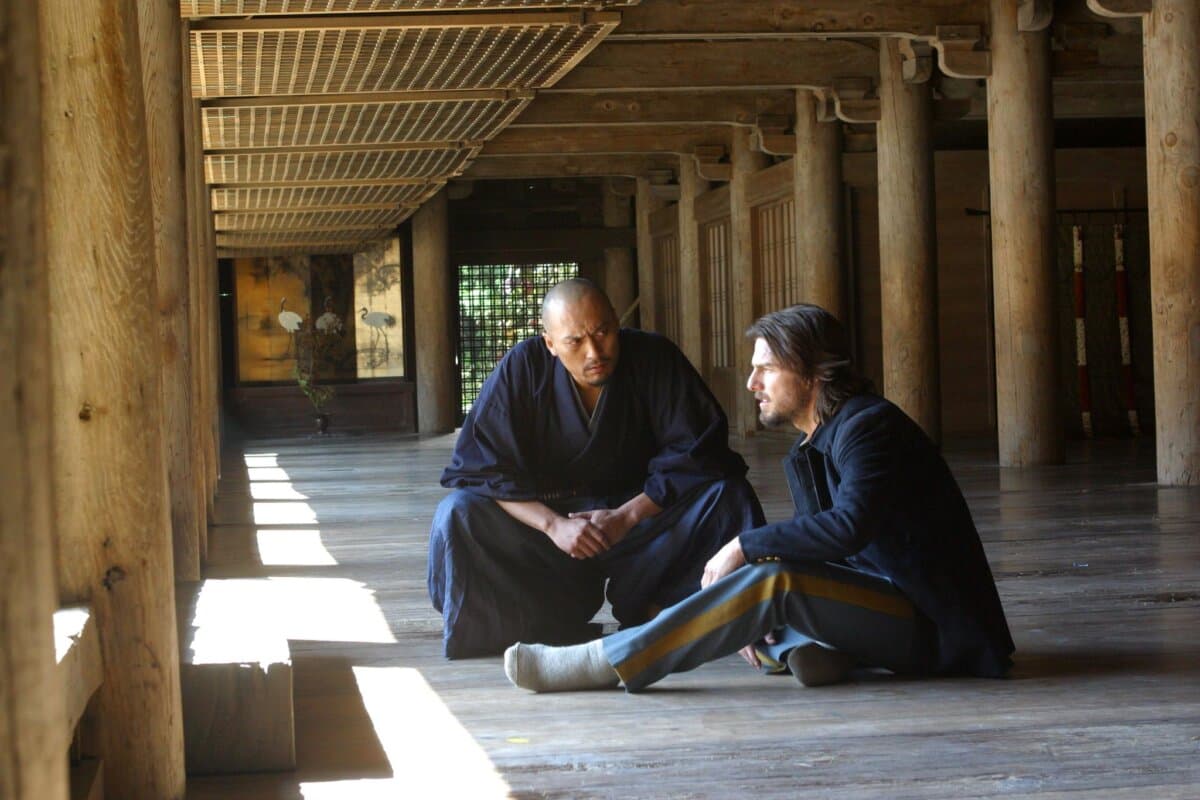Katsumoto (Ken Watanabe, L) and Nathan Algren (Tom Cruise), in “The Last Samurai." (Warner Bros.)