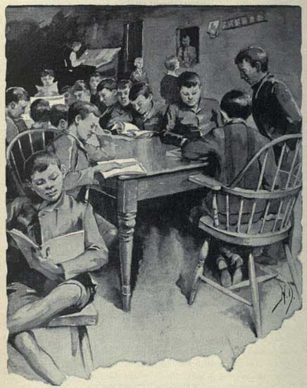 "A Boys' Club Reading Room" illustration from "Children of the Poor" by Jacob Riis. Project Gutenberg. (Public Domain)
