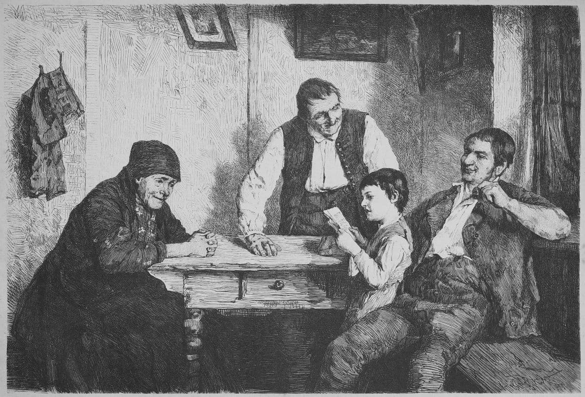 "Der Stolz der Familie" ("The Pride of the Family") image from an 1879 German journal. (Public Domain)